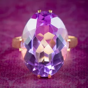 Vintage Amethyst Cocktail Ring 10ct Amethyst