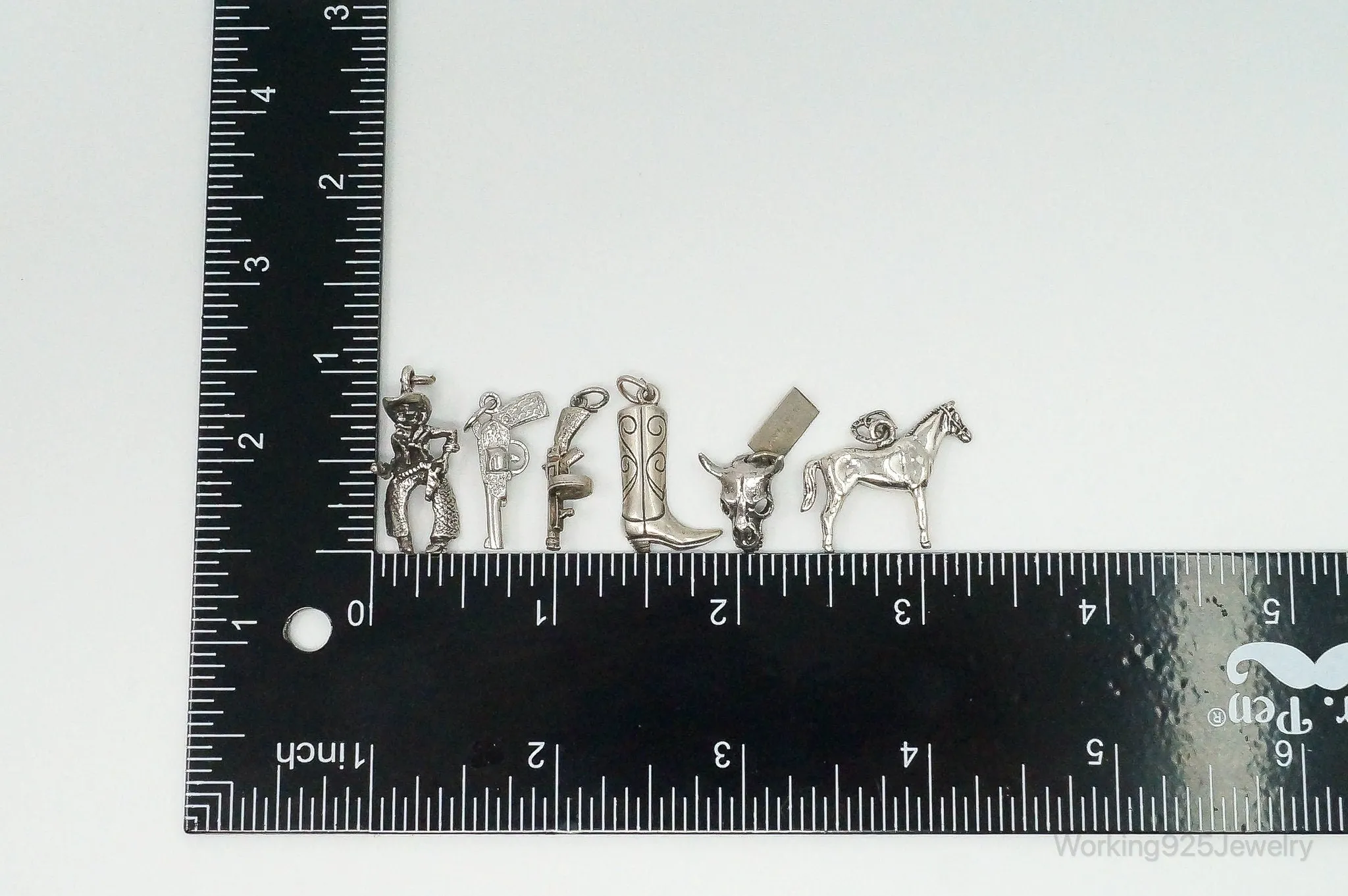 Vintage Antique Western Sterling Silver Charms Lot