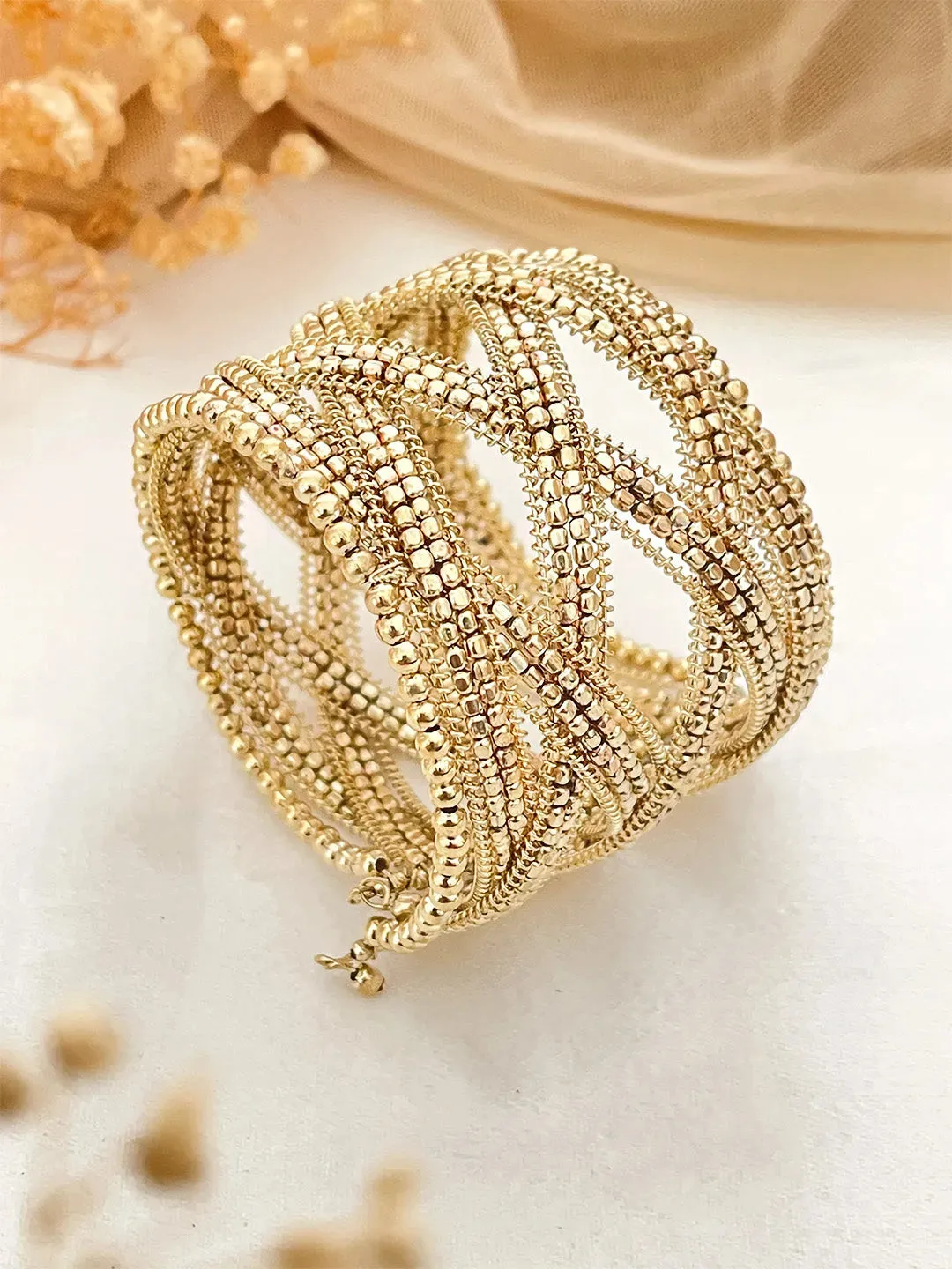 Vintage Beaded Cuff Bracelet