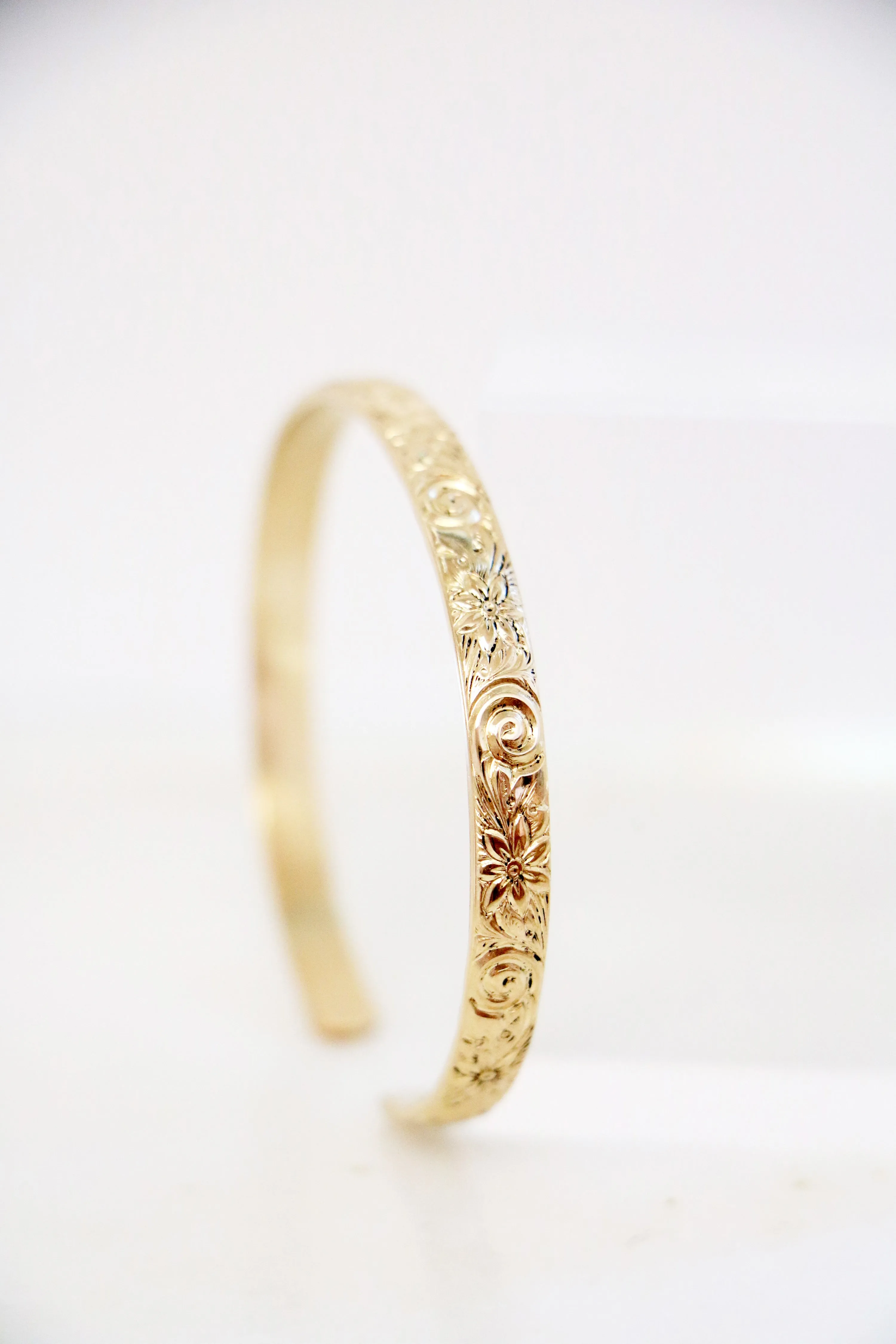 vintage floral cuff { silver   gold }