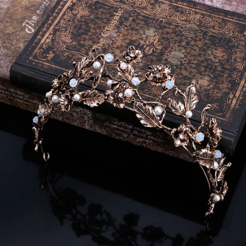 Vintage Floral Pageant Crown