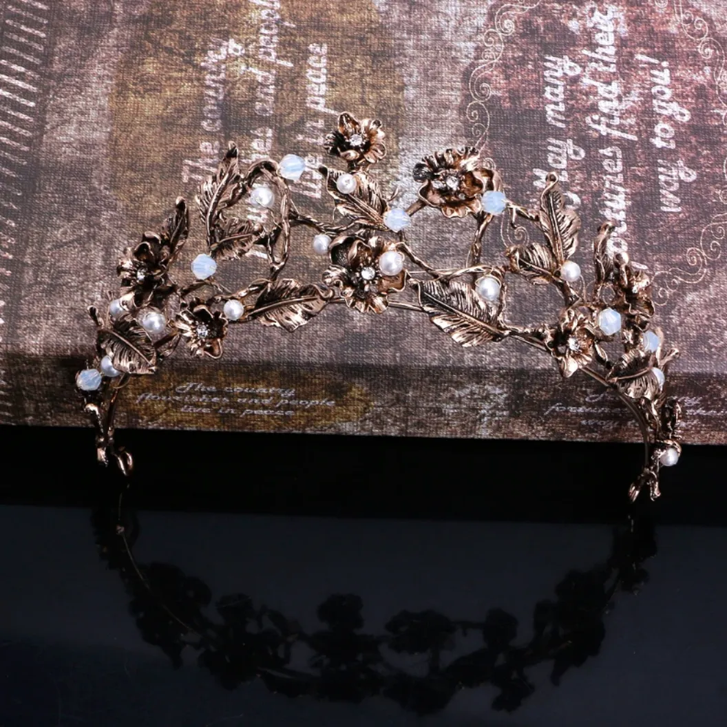 Vintage Floral Pageant Crown