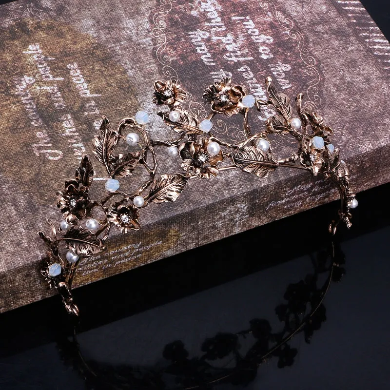 Vintage Floral Pageant Crown