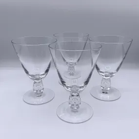 VIntage MCM Diadem #6056 Tear Drop Bubble Water/Wine Goblets Set of 4 /hge