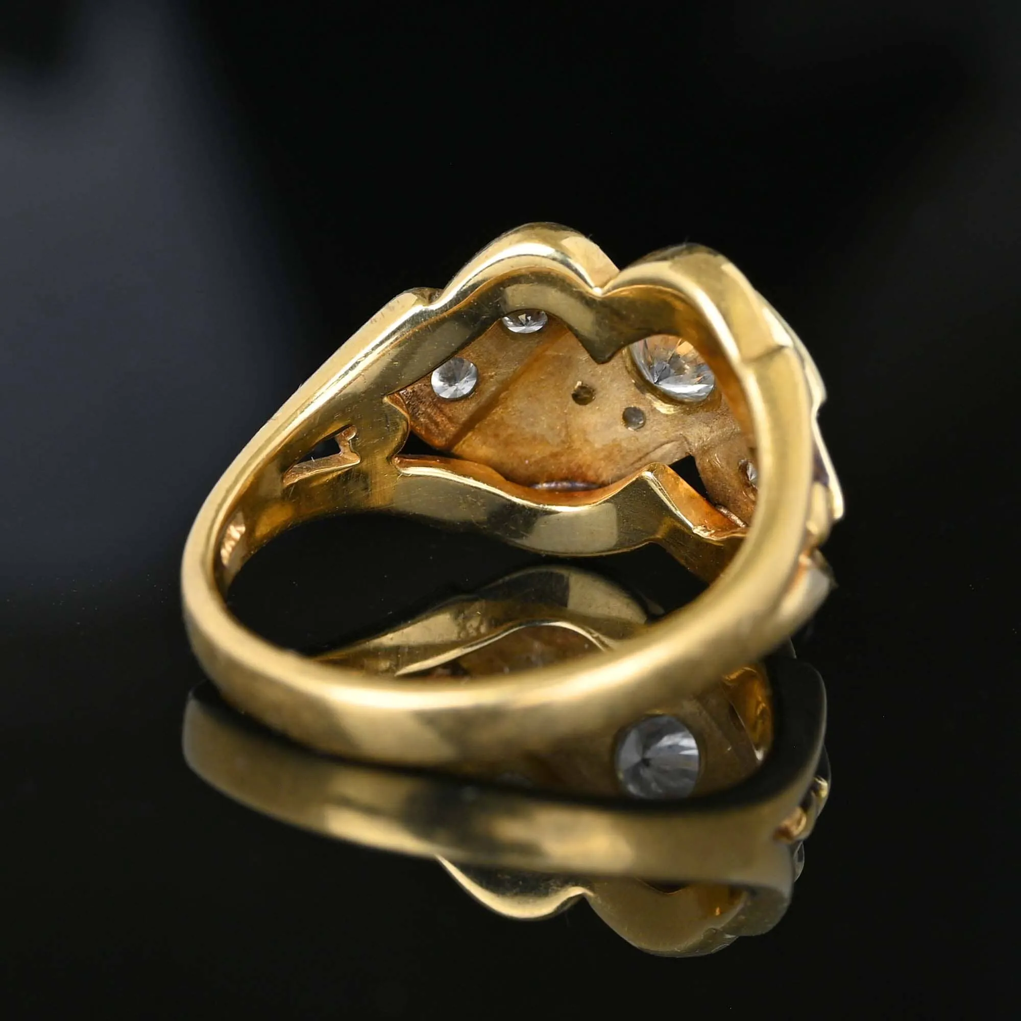 Vintage Retro 1/2 Carat Diamond Cocktail Ring in 14K Gold