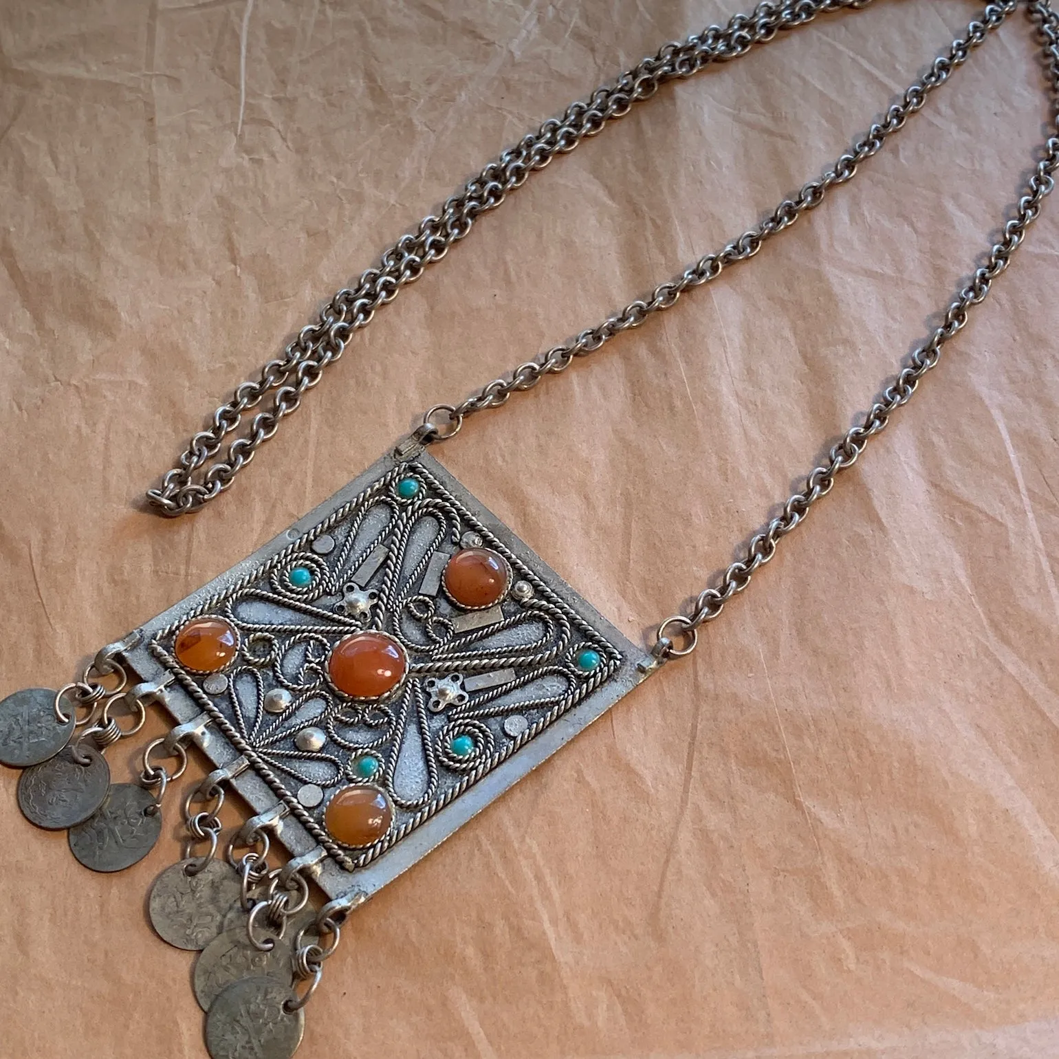 Vintage Silver Pendant, Afghanistan