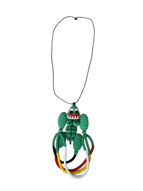 Walter Van Beirendonck Muscle Tube Man Necklace Green