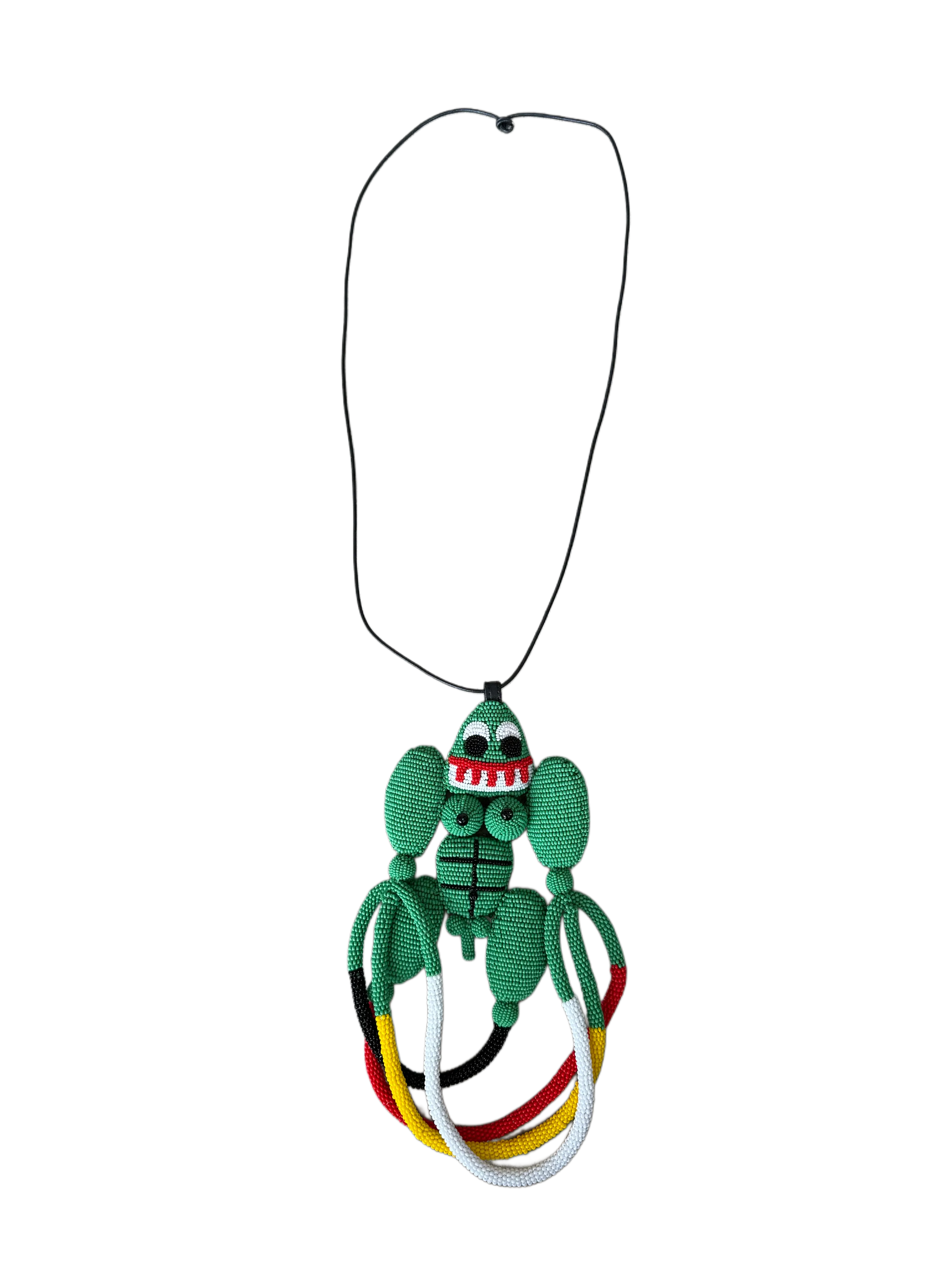 Walter Van Beirendonck Muscle Tube Man Necklace Green