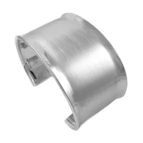 Wide Brushed Sterling Silver Bracelet Cuff