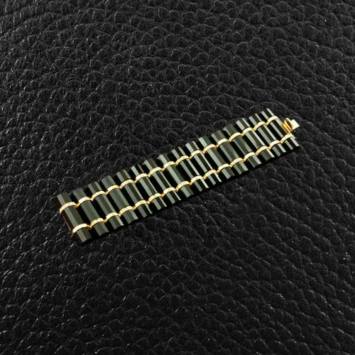 Wide Onyx & Diamond Bracelet