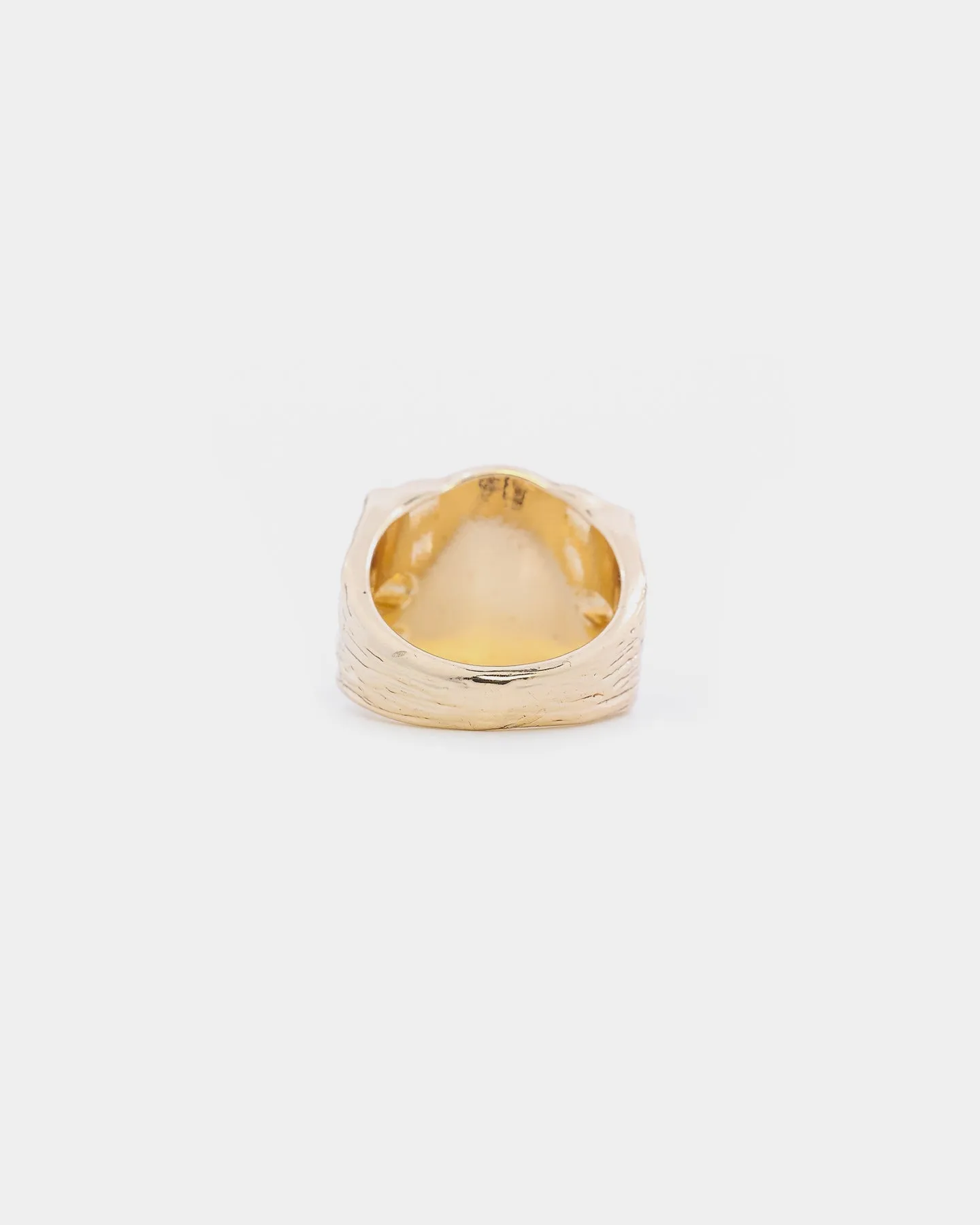 Wild For The Weekend Baller Bear Coin Signet Ring (Large) Gold