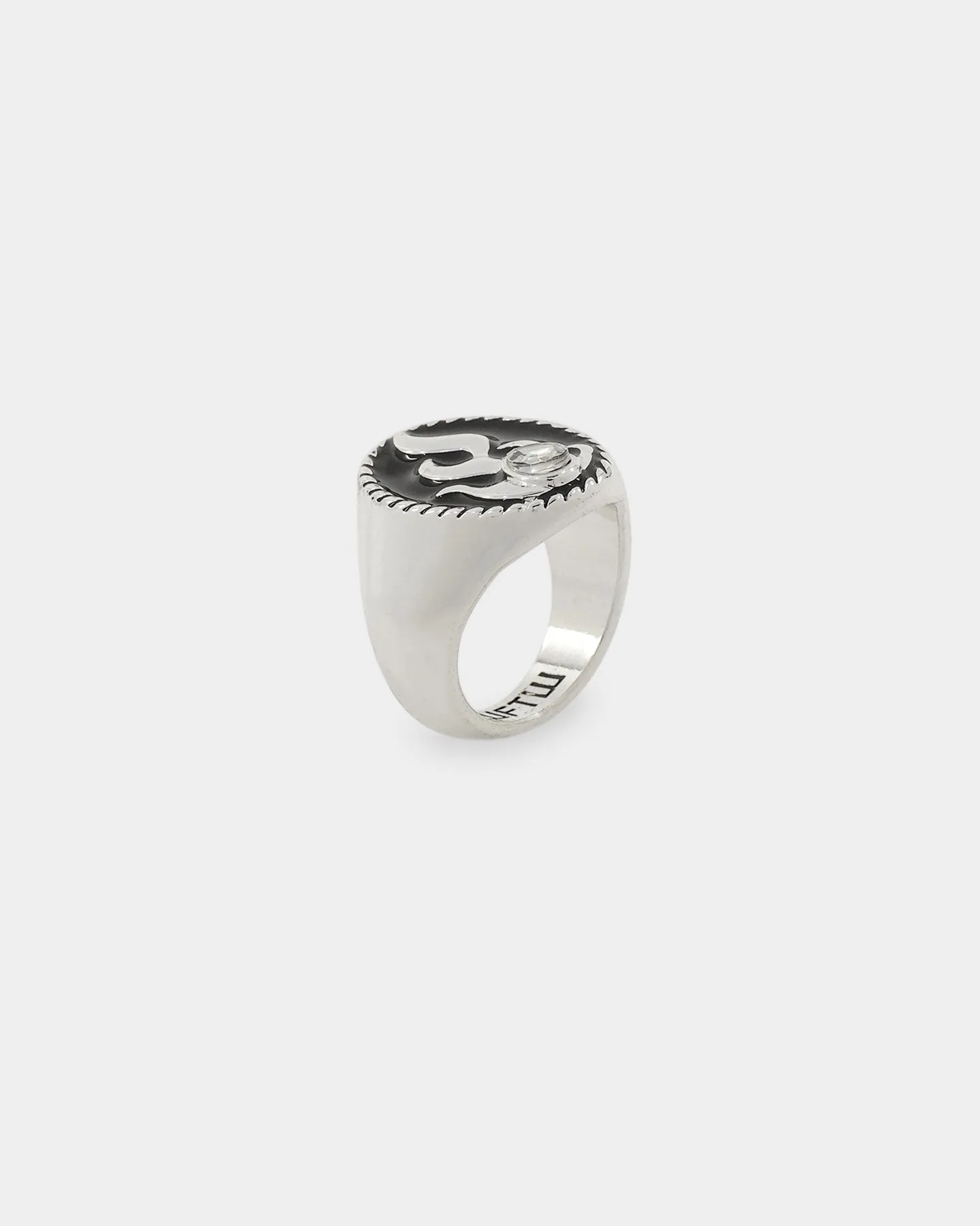 Wild For The Weekend Flame Signet Ring (Large) Silver