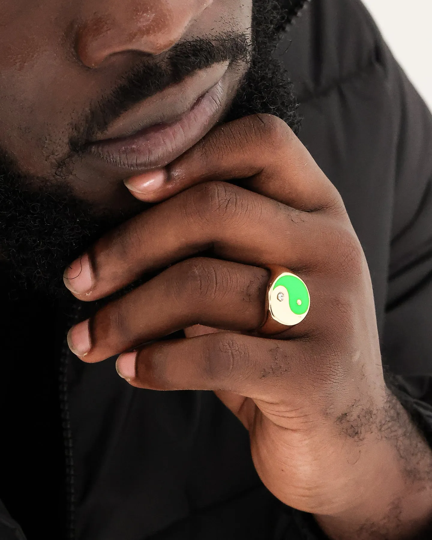 Wild For The Weekend Yin Yang Signet Ring (Large) Gold