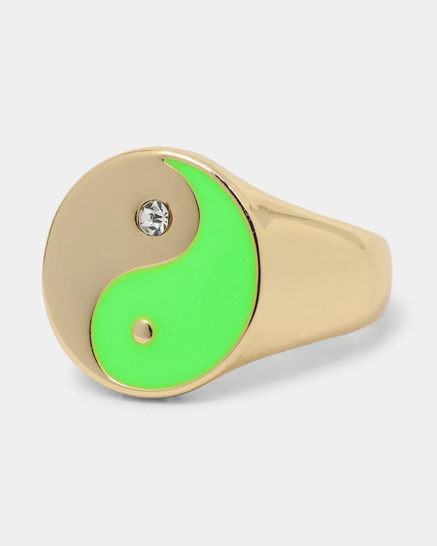 Wild For The Weekend Yin Yang Signet Ring (Large) Gold