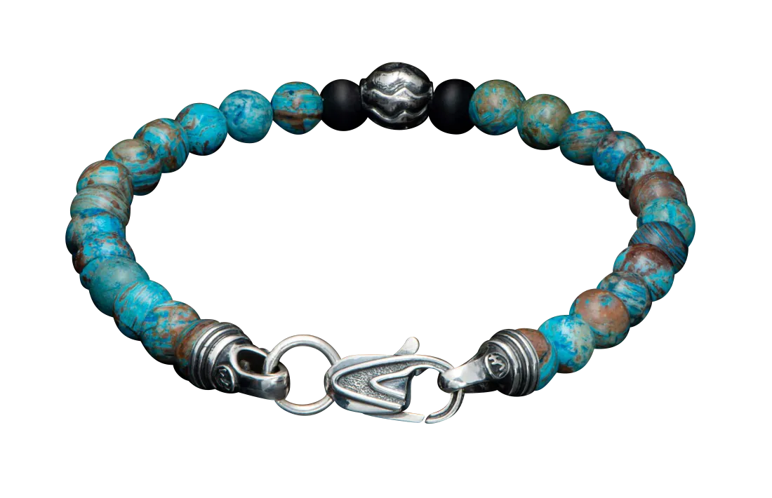 William Henry Brookings Blue Agate Bracelet