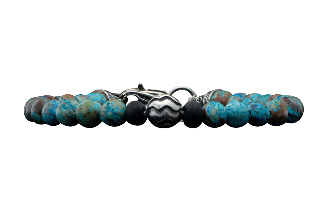 William Henry Brookings Blue Agate Bracelet