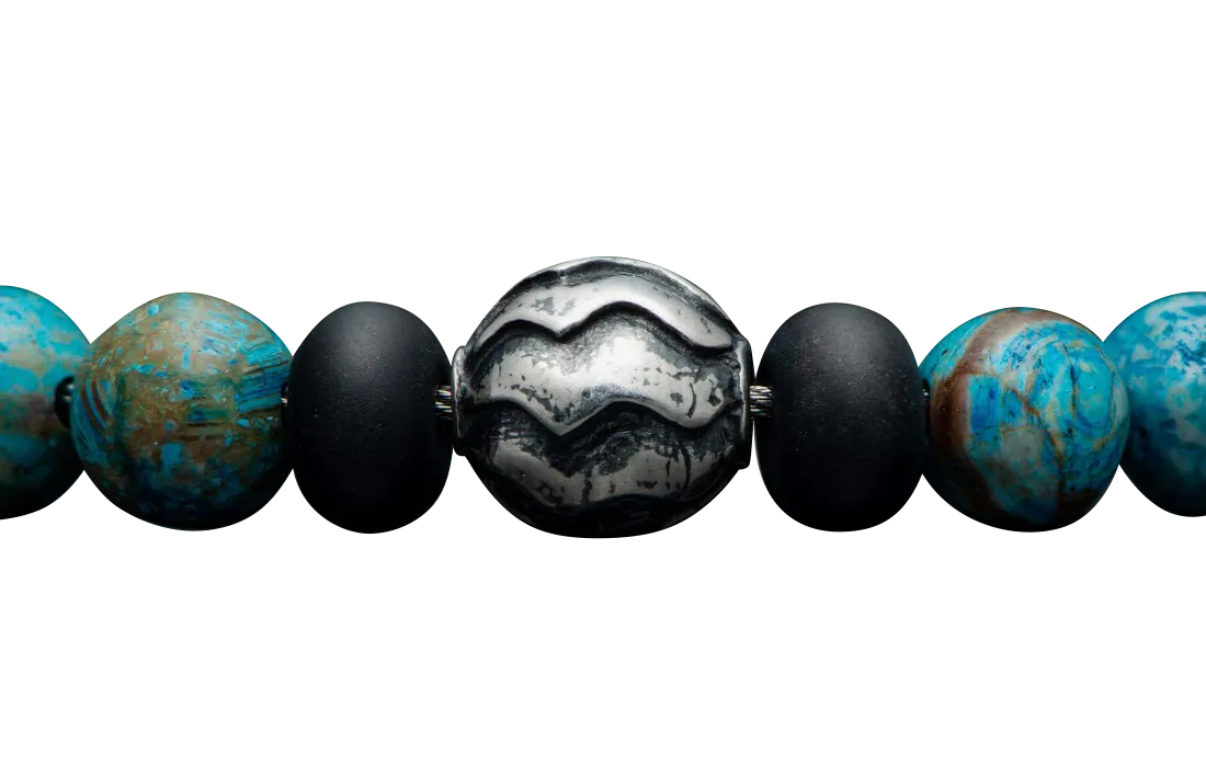 William Henry Brookings Blue Agate Bracelet