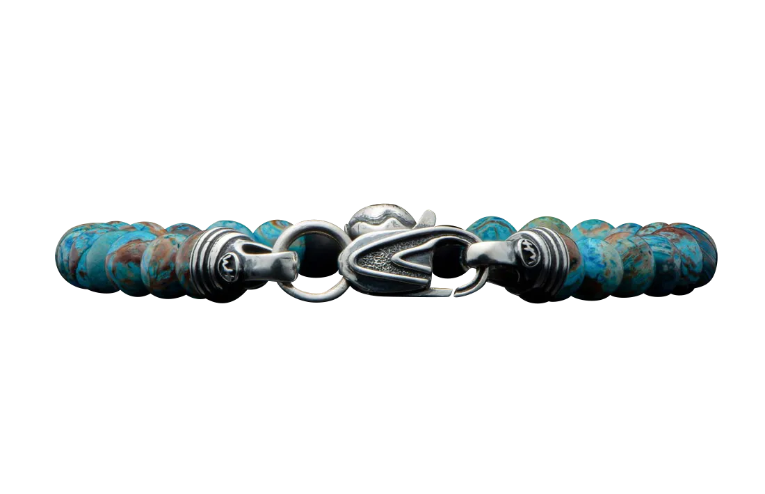 William Henry Brookings Blue Agate Bracelet